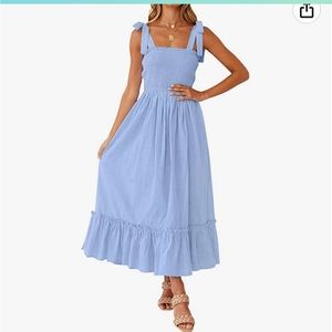 Tie strap summer maxi dress
